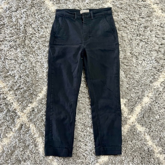 Everlane The Slim-Leg Crop Pant in Washed Black sz 4 - Picture 4 of 6